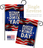 MLK Day - Patriotic Americana Vertical Impressions Decorative Flags HG190040 Made In USA