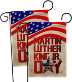 Happy MLK Day - Patriotic Americana Vertical Impressions Decorative Flags HG130314 Made In USA