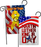 Happy MLK Day - Patriotic Americana Vertical Impressions Decorative Flags HG130314 Made In USA