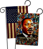 MLK Dream - Patriotic Americana Vertical Impressions Decorative Flags HG130434 Made In USA