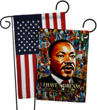 MLK Dream - Patriotic Americana Vertical Impressions Decorative Flags HG130434 Made In USA