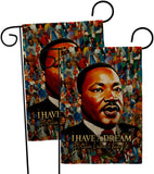 MLK Dream - Patriotic Americana Vertical Impressions Decorative Flags HG130434 Made In USA