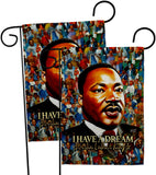 MLK Dream - Patriotic Americana Vertical Impressions Decorative Flags HG130434 Made In USA