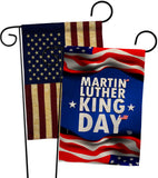 MLK Day - Patriotic Americana Vertical Impressions Decorative Flags HG190040 Made In USA