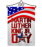 Happy MLK Day - Patriotic Americana Vertical Impressions Decorative Flags HG130314 Made In USA