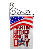 Happy MLK Day - Patriotic Americana Vertical Impressions Decorative Flags HG130314 Made In USA