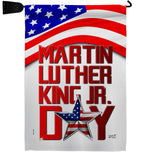 Happy MLK Day - Patriotic Americana Vertical Impressions Decorative Flags HG130314 Made In USA