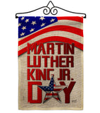 Happy MLK Day - Patriotic Americana Vertical Impressions Decorative Flags HG130314 Made In USA