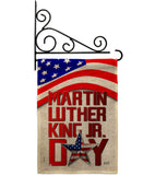 Happy MLK Day - Patriotic Americana Vertical Impressions Decorative Flags HG130314 Made In USA