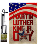 Happy MLK Day - Patriotic Americana Vertical Impressions Decorative Flags HG130314 Made In USA