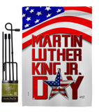 Happy MLK Day - Patriotic Americana Vertical Impressions Decorative Flags HG130314 Made In USA