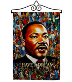 MLK Dream - Patriotic Americana Vertical Impressions Decorative Flags HG130434 Made In USA