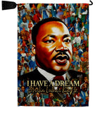 MLK Dream - Patriotic Americana Vertical Impressions Decorative Flags HG130434 Made In USA