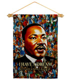 MLK Dream - Patriotic Americana Vertical Impressions Decorative Flags HG130434 Made In USA