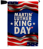 MLK Day - Patriotic Americana Vertical Impressions Decorative Flags HG190040 Made In USA