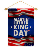 MLK Day - Patriotic Americana Vertical Impressions Decorative Flags HG190040 Made In USA