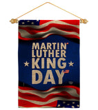 MLK Day - Patriotic Americana Vertical Impressions Decorative Flags HG190040 Made In USA