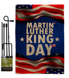 MLK Day - Patriotic Americana Vertical Impressions Decorative Flags HG190040 Made In USA