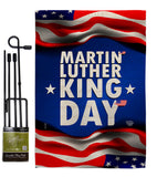 MLK Day - Patriotic Americana Vertical Impressions Decorative Flags HG190040 Made In USA