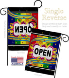 Open - Merchant Special Occasion Vertical Impressions Decorative Flags HG120005 Made In USA