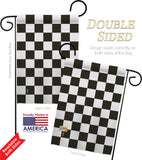 Black Checker - Merchant Special Occasion Vertical Impressions Decorative Flags HG140824 Made In USA