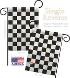 Black Checker - Merchant Special Occasion Vertical Impressions Decorative Flags HG140824 Made In USA