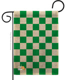 Green Checker - Merchant Special Occasion Vertical Impressions Decorative Flags HG140825 Made In USA