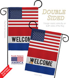 US Welcome - Merchant Special Occasion Vertical Impressions Decorative Flags HG140854 Made In USA