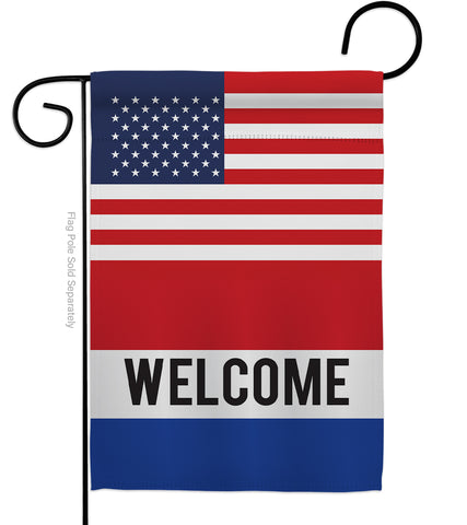 US Welcome - Merchant Special Occasion Vertical Impressions Decorative Flags HG140854 Made In USA
