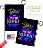 Yes We're Open - Merchant Special Occasion Vertical Impressions Decorative Flags HG190007 Made In USA