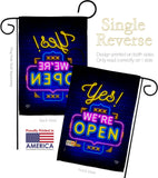 Yes We're Open - Merchant Special Occasion Vertical Impressions Decorative Flags HG190007 Made In USA