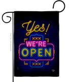 Yes We're Open - Merchant Special Occasion Vertical Impressions Decorative Flags HG190007 Made In USA