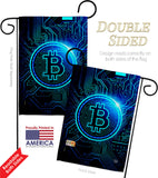 Blue Bitcoin - Merchant Special Occasion Vertical Impressions Decorative Flags HG192644 Made In USA
