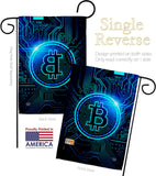 Blue Bitcoin - Merchant Special Occasion Vertical Impressions Decorative Flags HG192644 Made In USA