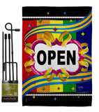 Open - Merchant Special Occasion Vertical Impressions Decorative Flags HG120005 Made In USA