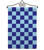 Blue Checker - Merchant Special Occasion Vertical Impressions Decorative Flags HG140823 Made In USA