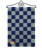 Blue Checker - Merchant Special Occasion Vertical Impressions Decorative Flags HG140823 Made In USA