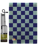 Blue Checker - Merchant Special Occasion Vertical Impressions Decorative Flags HG140823 Made In USA