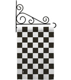 Black Checker - Merchant Special Occasion Vertical Impressions Decorative Flags HG140824 Made In USA