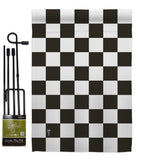 Black Checker - Merchant Special Occasion Vertical Impressions Decorative Flags HG140824 Made In USA