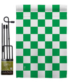 Green Checker - Merchant Special Occasion Vertical Impressions Decorative Flags HG140825 Made In USA