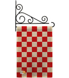 Red Checker - Merchant Special Occasion Vertical Impressions Decorative Flags HG140827 Made In USA