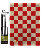 Red Checker - Merchant Special Occasion Vertical Impressions Decorative Flags HG140827 Made In USA