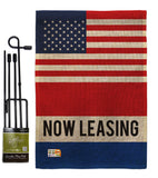 US Now Leasing - Merchant Special Occasion Vertical Impressions Decorative Flags HG140849 Made In USA