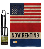 US Now Renting - Merchant Special Occasion Vertical Impressions Decorative Flags HG140850 Made In USA