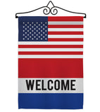 US Welcome - Merchant Special Occasion Vertical Impressions Decorative Flags HG140854 Made In USA