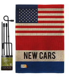 US New Cars - Merchant Special Occasion Vertical Impressions Decorative Flags HG140856 Made In USA