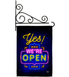 Yes We're Open - Merchant Special Occasion Vertical Impressions Decorative Flags HG190007 Made In USA