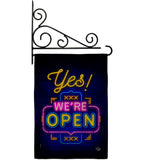 Yes We're Open - Merchant Special Occasion Vertical Impressions Decorative Flags HG190007 Made In USA