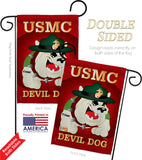 Devil Dog - Military Americana Vertical Impressions Decorative Flags HG108052